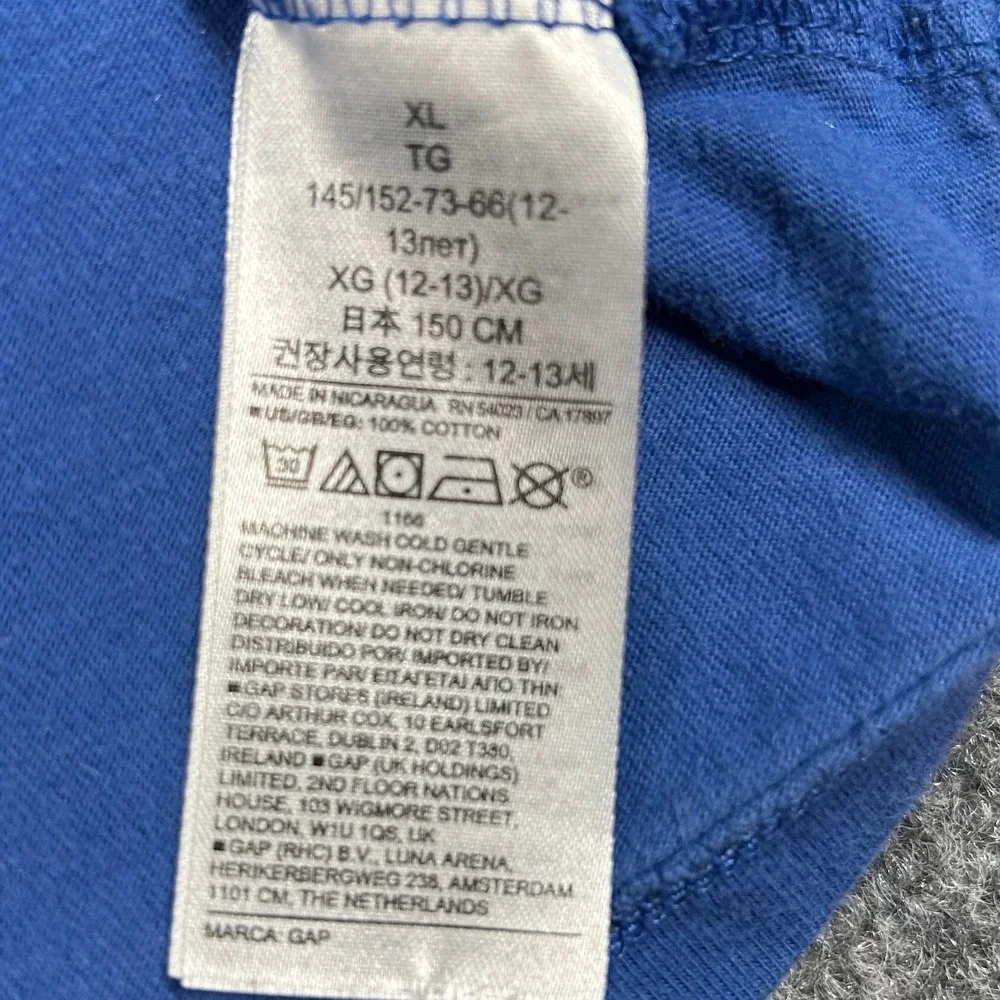GAP Kids Graphic‎ T Shirt Size XL Blue Alien Pizza Print 